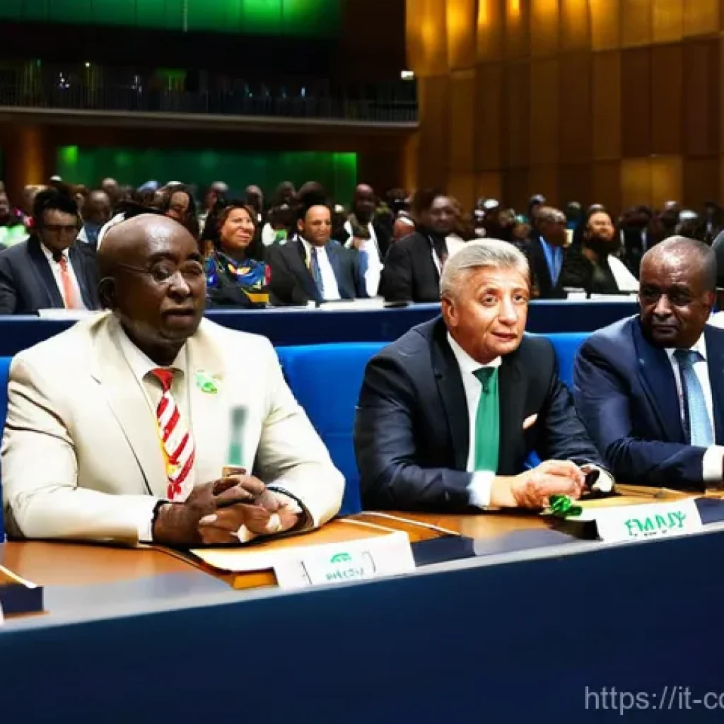 코모로 주변 국가들과의 외교 관계 - **Prompt 1: Comorian Leadership at the African Union Summit**
"A vibrant, high-definition photog...