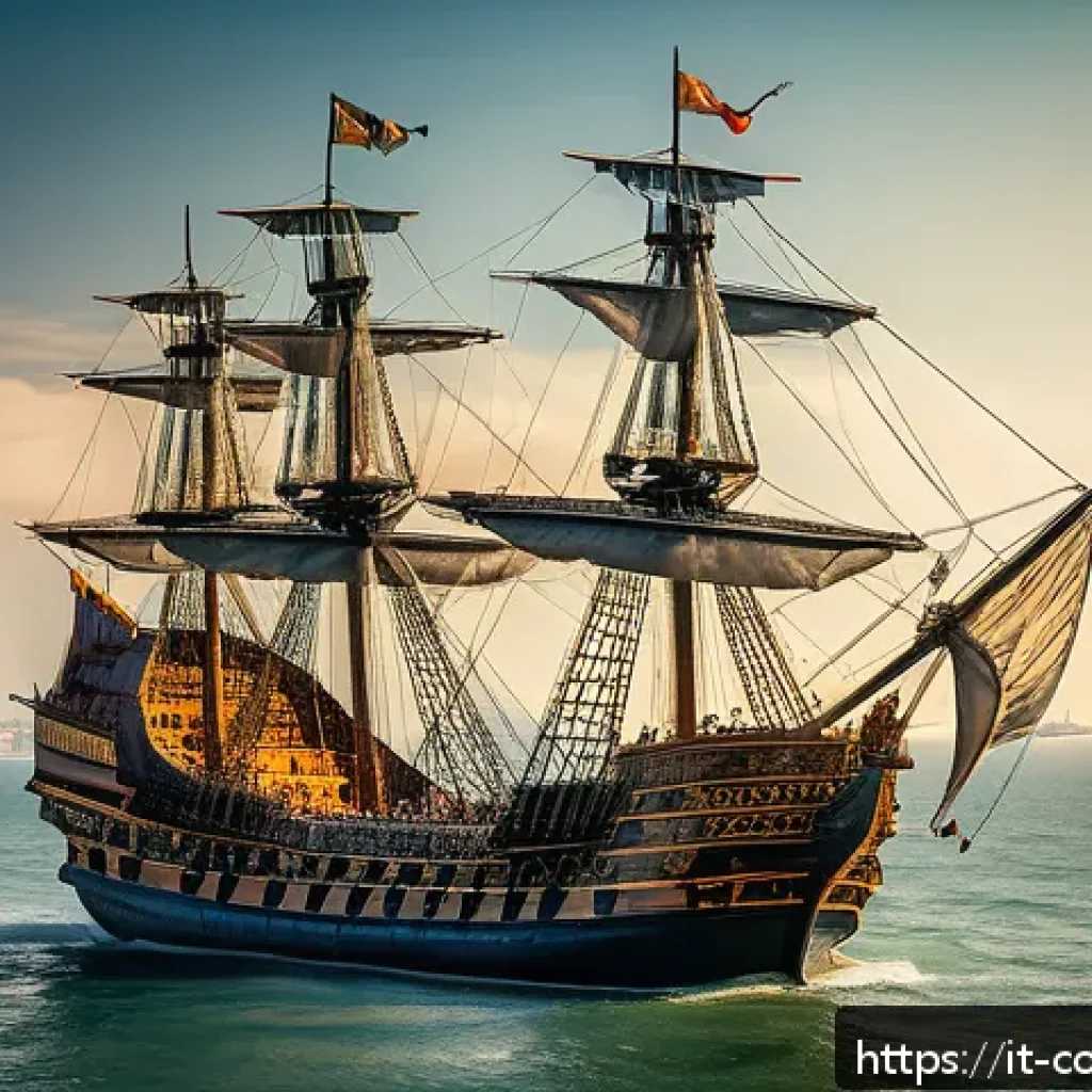 코모로 바스코 다 가마 탐험 이야기 - A detailed historical scene depicting Vasco da Gama's fleet of caravels setting sail from Lisbon in ...